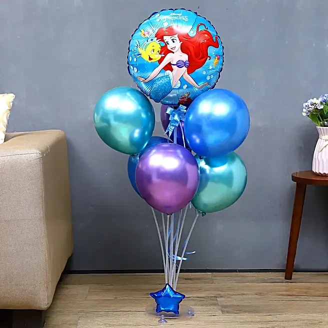 disneyprincessarielthemeballoonbouquet1